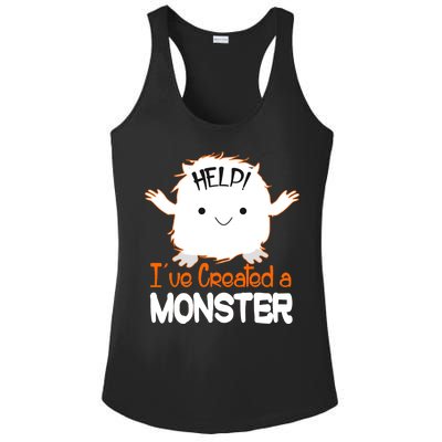 Help I've Created a Monster Funny Halloween Ladies PosiCharge Competitor Racerback Tank