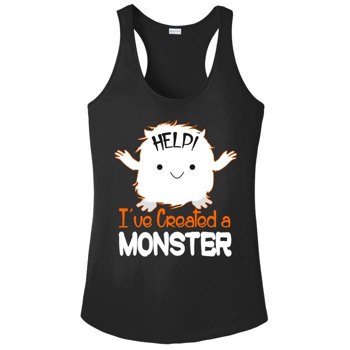 Help I've Created a Monster Funny Halloween Ladies PosiCharge Competitor Racerback Tank