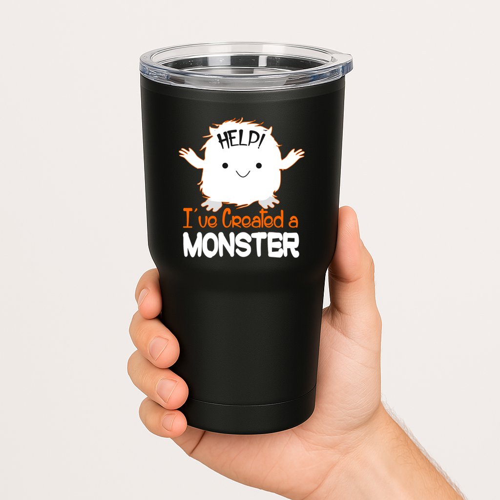 Help I've Created a Monster Funny Halloween Tumbler
