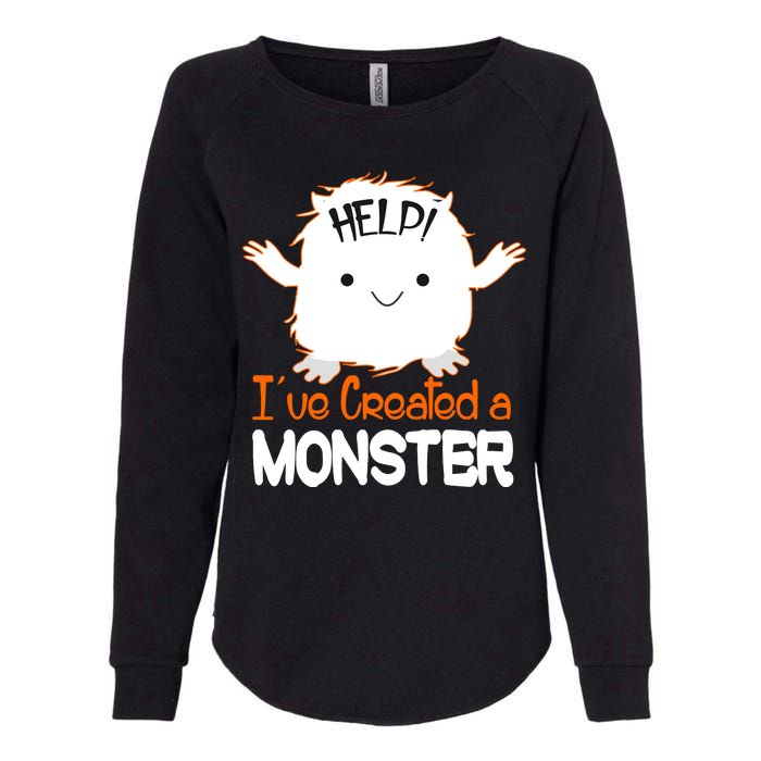 Help I've Created a Monster Funny Halloween Womens California Wash Sweatshirt