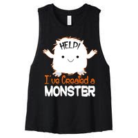 Help I've Created a Monster Funny Halloween Women's Racerback Cropped Tank