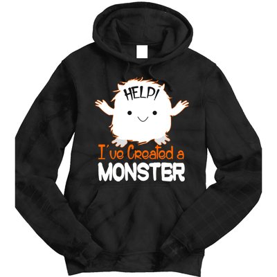 Help I've Created a Monster Funny Halloween Tie Dye Hoodie