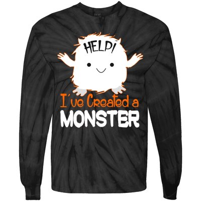 Help I've Created a Monster Funny Halloween Tie-Dye Long Sleeve Shirt