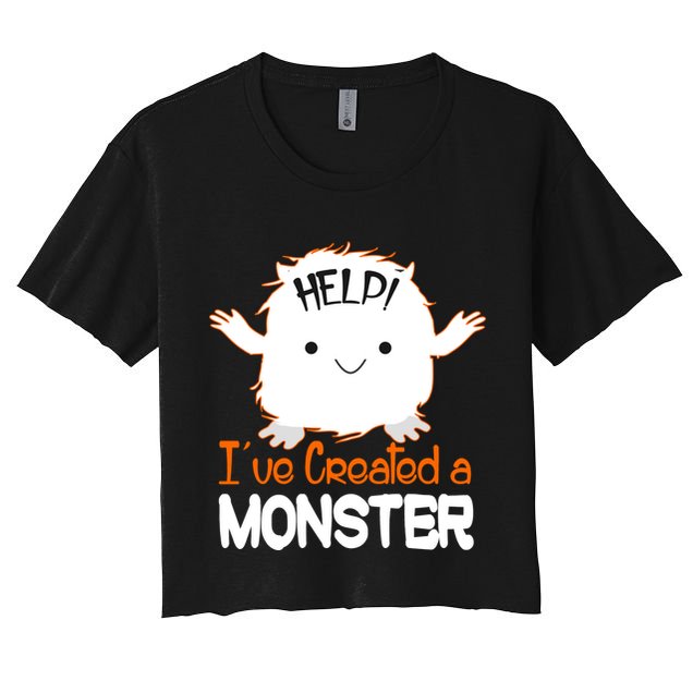 Help I've Created a Monster Funny Halloween Crop Top