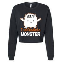Help I've Created a Monster Funny Halloween Cropped Pullover Crew