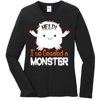 Help I've Created a Monster Funny Halloween Ladies Long Sleeve Shirt