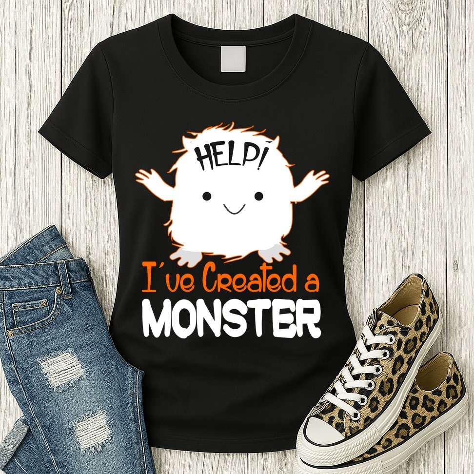 Help I've Created a Monster Funny Halloween Womens T-Shirt