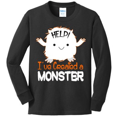 Help I've Created a Monster Funny Halloween Kids Long Sleeve Shirt