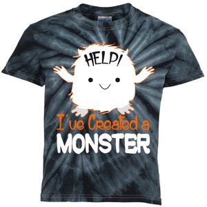 Help I've Created a Monster Funny Halloween Kids Tie-Dye T-Shirt