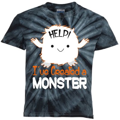 Help I've Created a Monster Funny Halloween Kids Tie-Dye T-Shirt