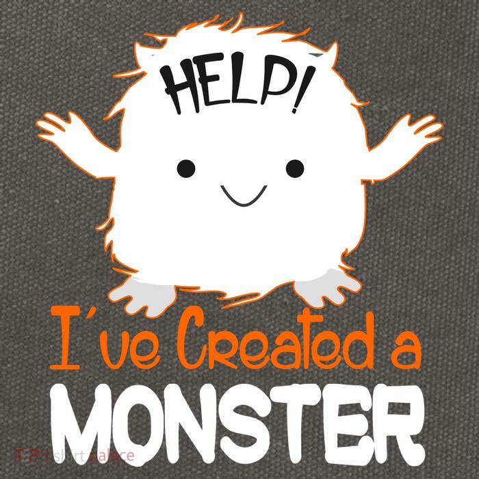Help I've Created a Monster Funny Halloween Cotton Canvas Backpack
