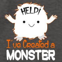 Help I've Created a Monster Funny Halloween Vector Backpack