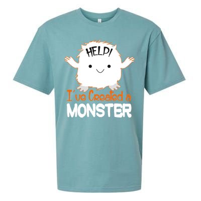 Help I've Created a Monster Funny Halloween Sueded Cloud Jersey T-Shirt