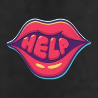Help Lips 7 Panel Mesh Trucker Snapback Hat