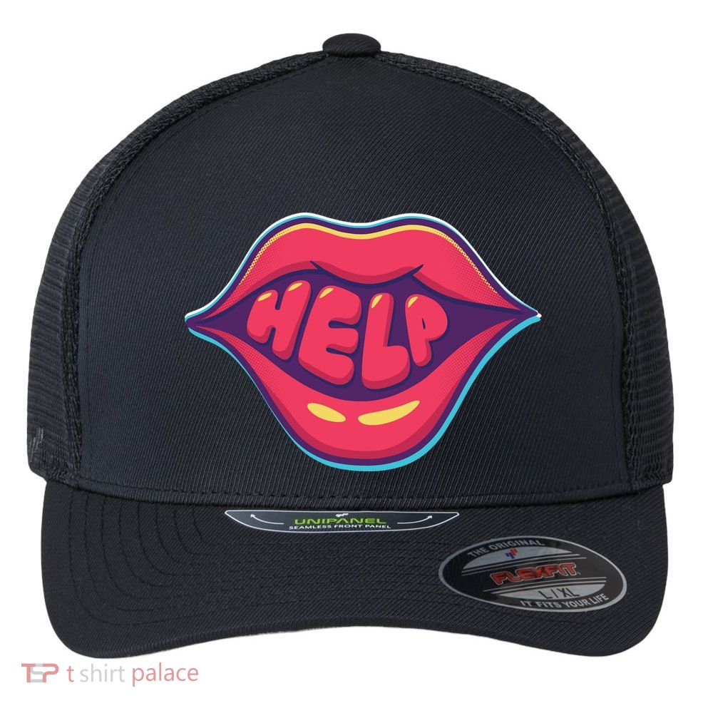 Help Lips Flexfit Unipanel Trucker Cap