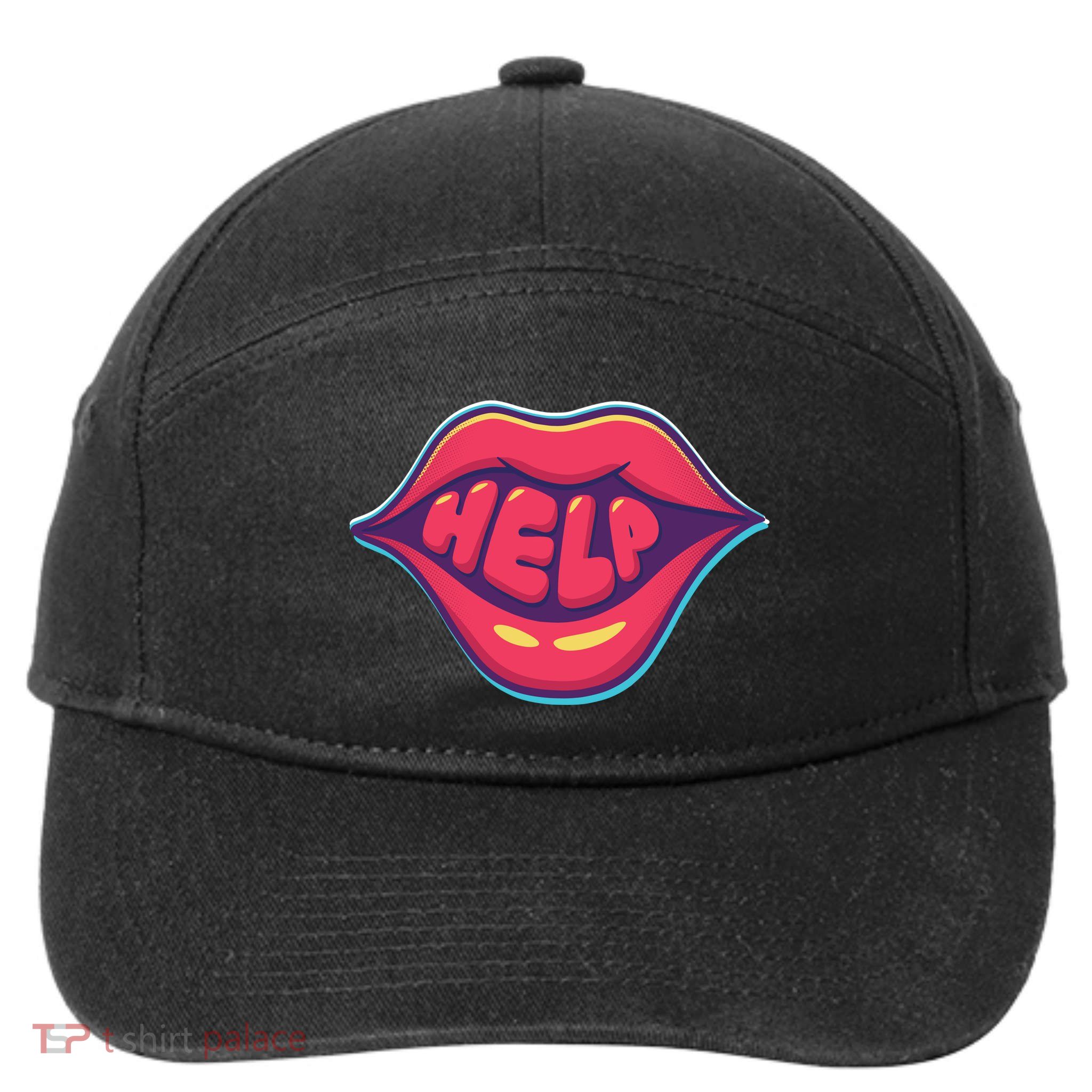 Help Lips 7-Panel Snapback Hat