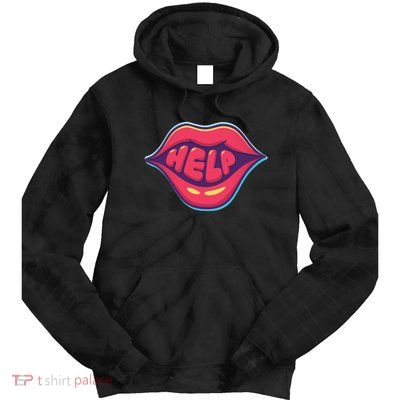 Help Lips Tie Dye Hoodie