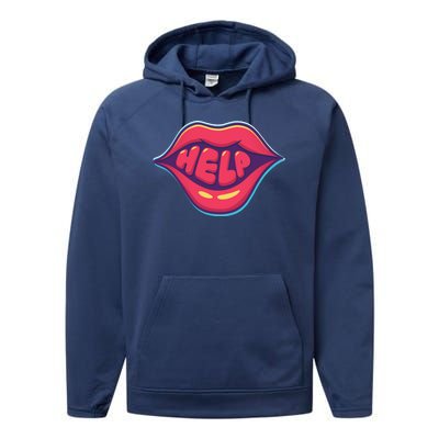 Help Lips Performance Fleece Hoodie