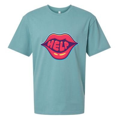 Help Lips Sueded Cloud Jersey T-Shirt