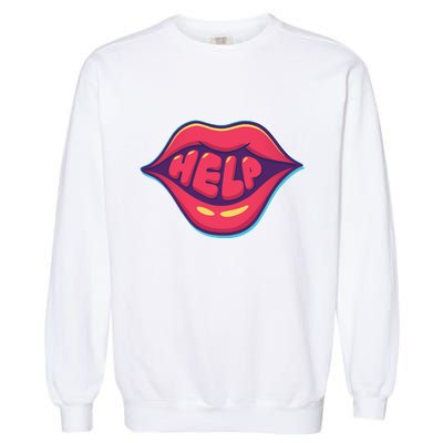 Help Lips Garment-Dyed Sweatshirt