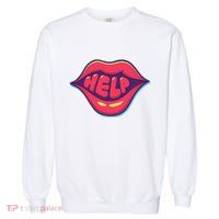 Help Lips Garment-Dyed Sweatshirt