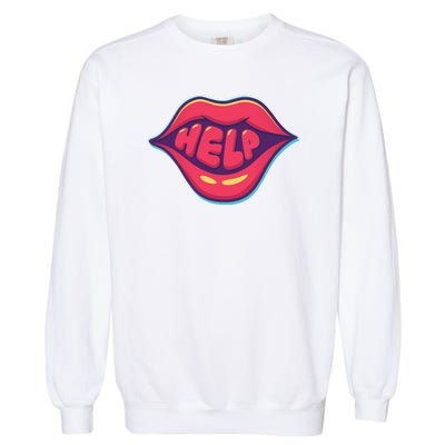 Help Lips Garment-Dyed Sweatshirt