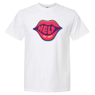 Help Lips Garment-Dyed Heavyweight T-Shirt