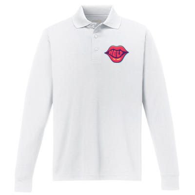 Help Lips Performance Long Sleeve Polo