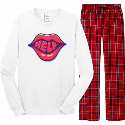 Help Lips Long Sleeve Pajama Set