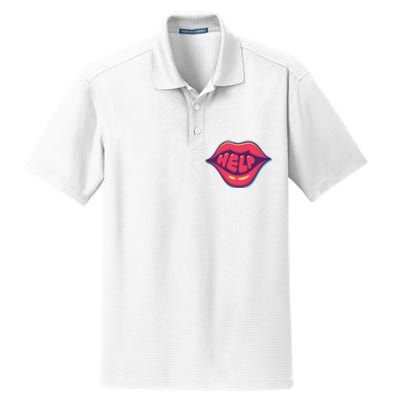 Help Lips Dry Zone Grid Polo