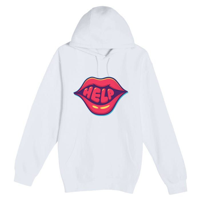 Help Lips Premium Pullover Hoodie