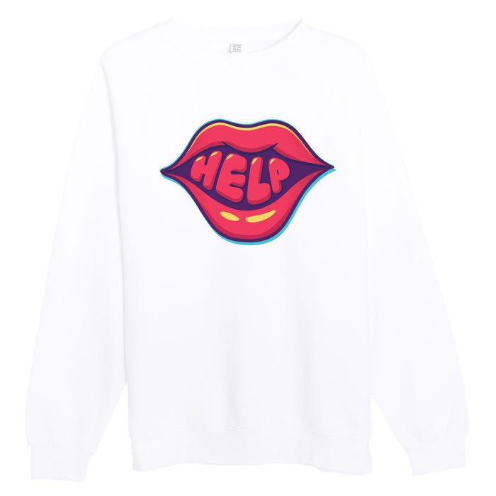 Help Lips Premium Crewneck Sweatshirt