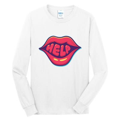Help Lips Tall Long Sleeve T-Shirt