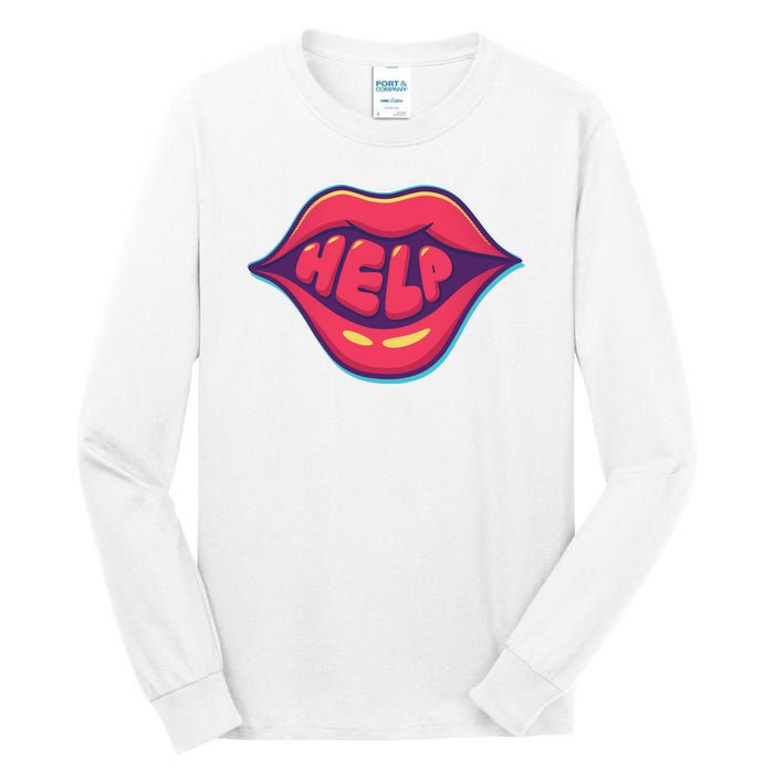 Help Lips Tall Long Sleeve T-Shirt