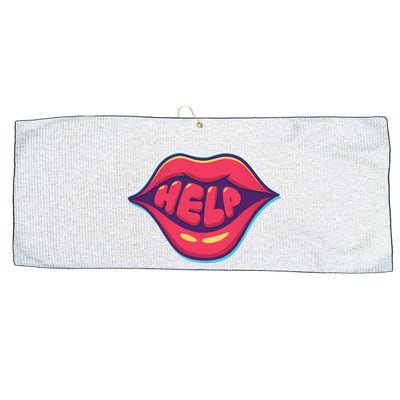 Help Lips Large Microfiber Waffle Golf Towel