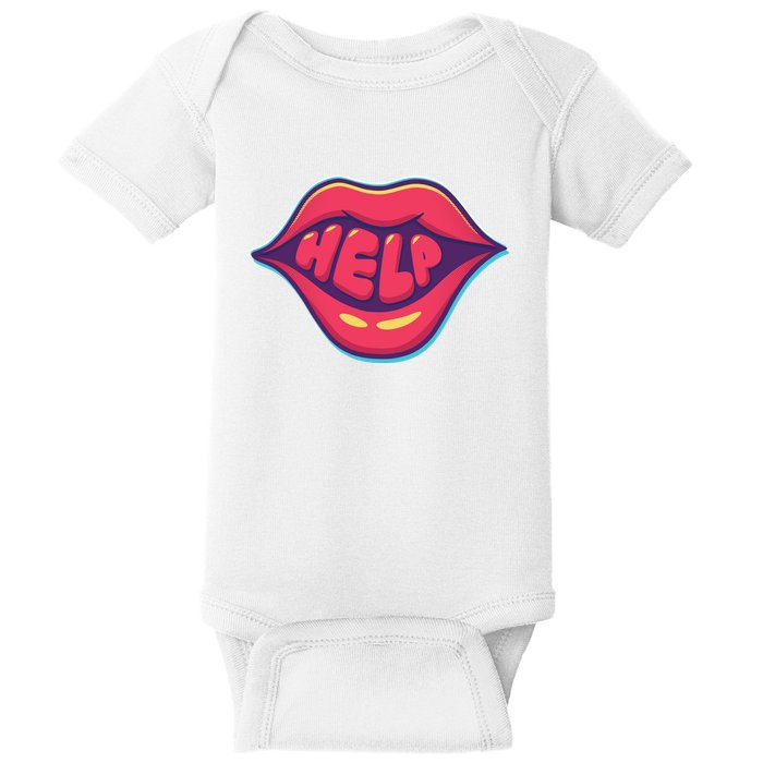 Help Lips Baby Bodysuit