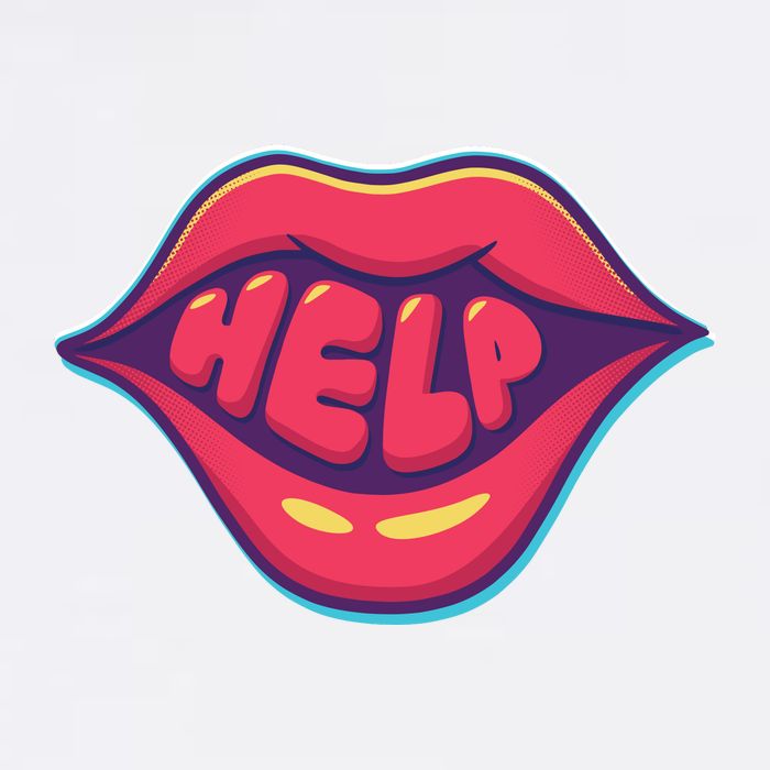 Help Lips Baby Bodysuit
