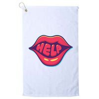 Help Lips Golf Towel