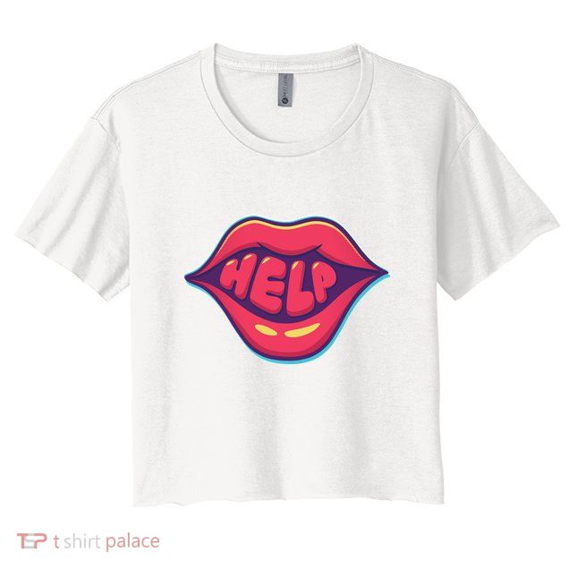 Help Lips Crop Top
