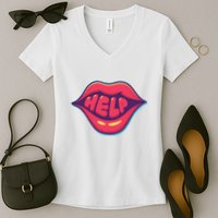 Help Lips Women's V-Neck T-Shirt