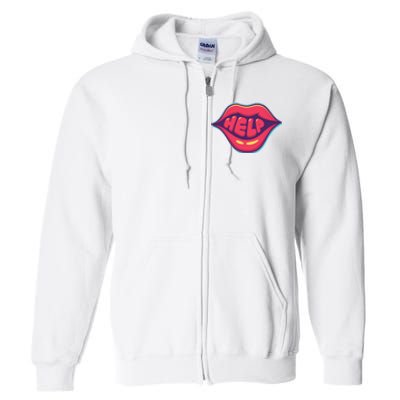 Help Lips Full Zip Hoodie