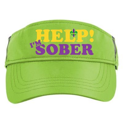 Help Me I'm Sober Mardi Gras Adult Drive Performance Visor