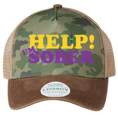 Help Me I'm Sober Mardi Gras Legacy Tie Dye Trucker Hat