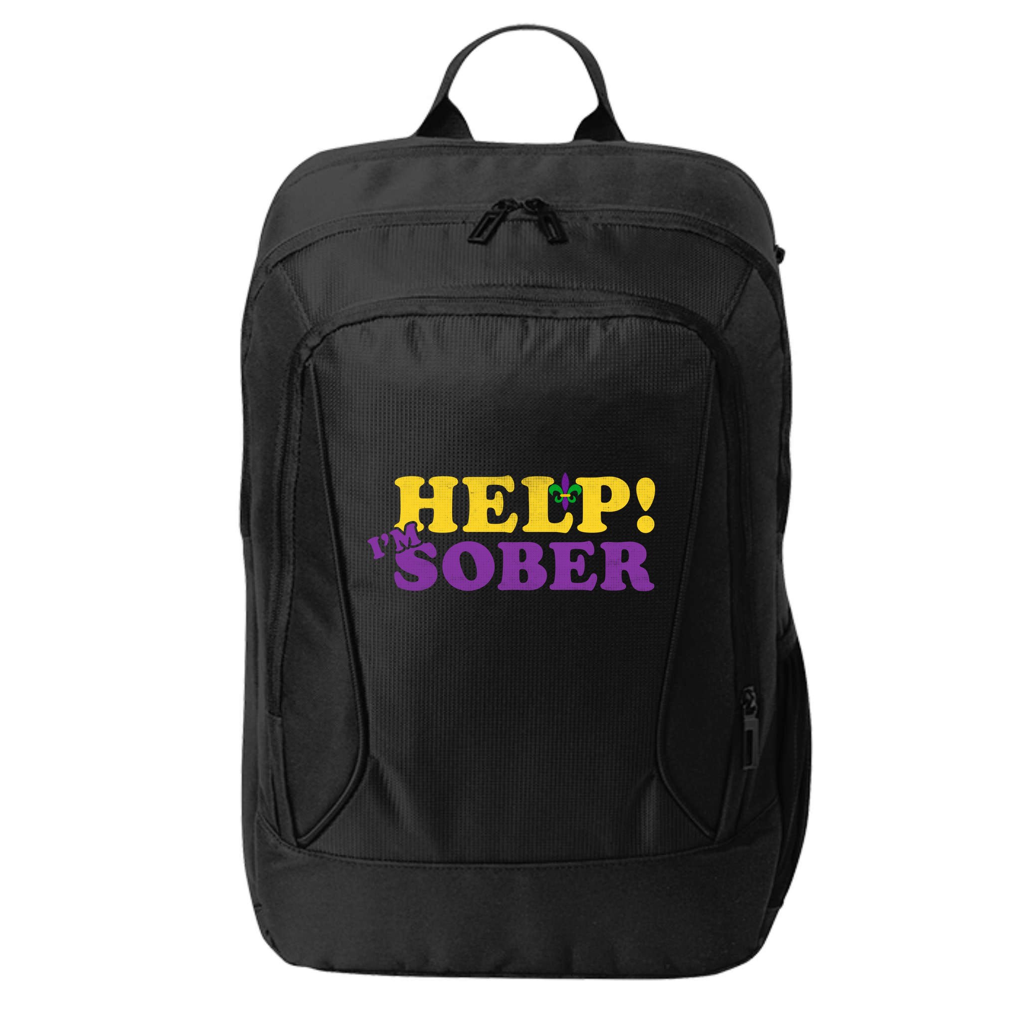Help Me I'm Sober Mardi Gras City Backpack