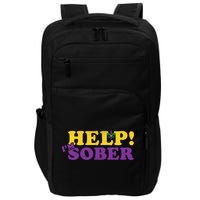 Help Me I'm Sober Mardi Gras Impact Tech Backpack
