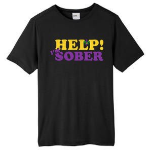 Help Me I'm Sober Mardi Gras Tall Fusion ChromaSoft Performance T-Shirt