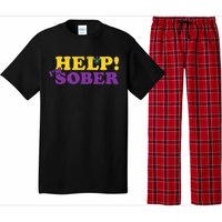 Help Me I'm Sober Mardi Gras Pajama Set