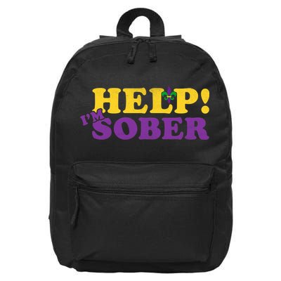 Help Me I'm Sober Mardi Gras 16 in Basic Backpack