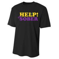 Help Me I'm Sober Mardi Gras Performance Sprint T-Shirt