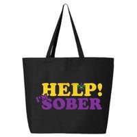 Help Me I'm Sober Mardi Gras 25L Jumbo Tote